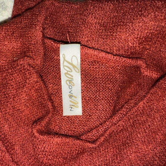 Burgundy Bell Sleeve Knee Length Dress Keyhole Sweater Dress 2xl 3xl - Picture 9 of 12